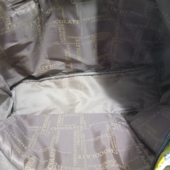 CHOCOLATE NEW YORK EUC FORAL TOTE BAG ZIPPER CLOSURE BEAUTIFUL COLORS VERY CLEAN - Picture 8 of 13